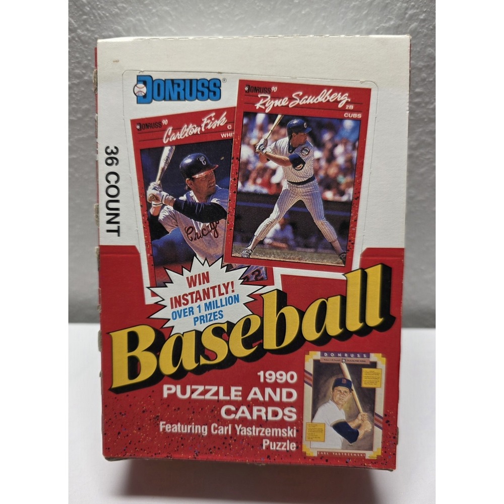 1990‎ Donruss Baseball 36 Sealed Packs Yastrzemski Sandberg Fisk Rookie Pieces